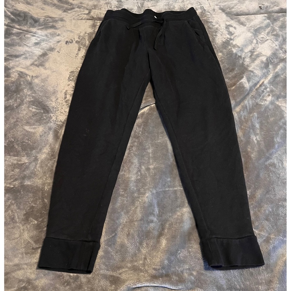 Tek Gear Ultrasoft Fleece Joggers Black Drawstring Sweatpants Womens Large
